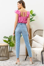 Load image into Gallery viewer, Fruit Stand Ruffle Sleeve Top with Back Ties
