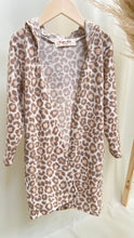 Load image into Gallery viewer, Hooded Cardigan in Pastel Leopard
